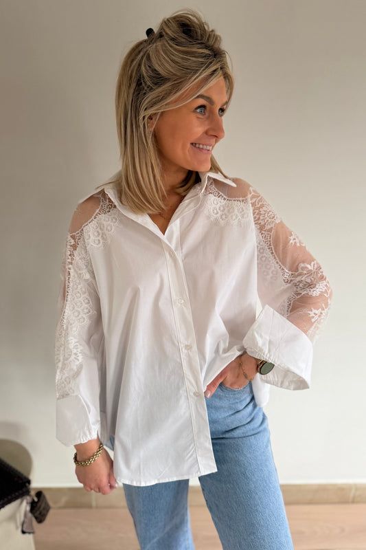 Milly Lace Blouse Wit