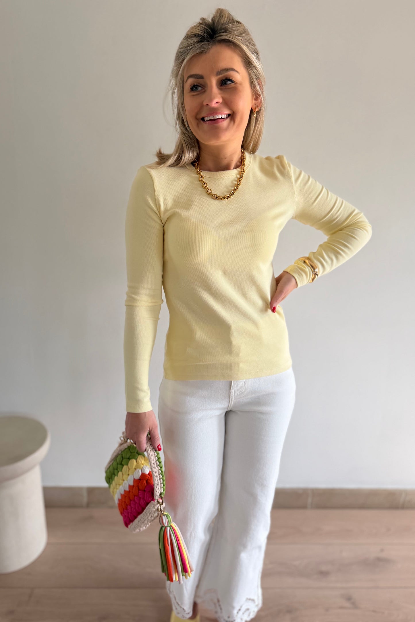 Zita longsleeve Butter yellow