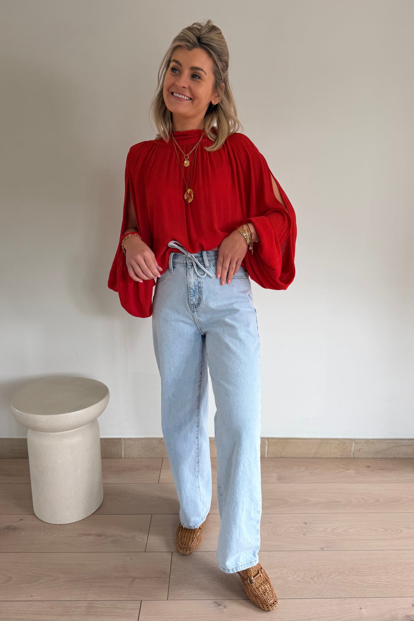 Clarisse blouse Butter Red