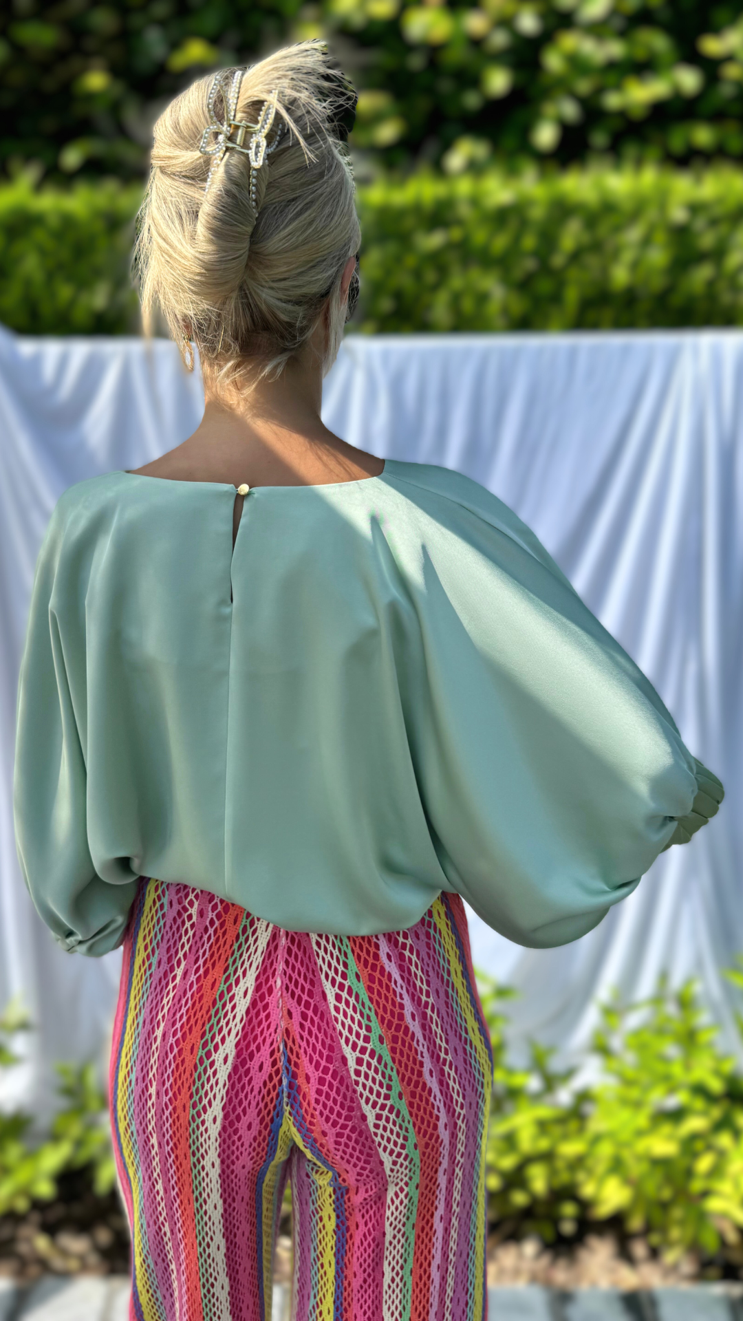 Minty Satin Blouse