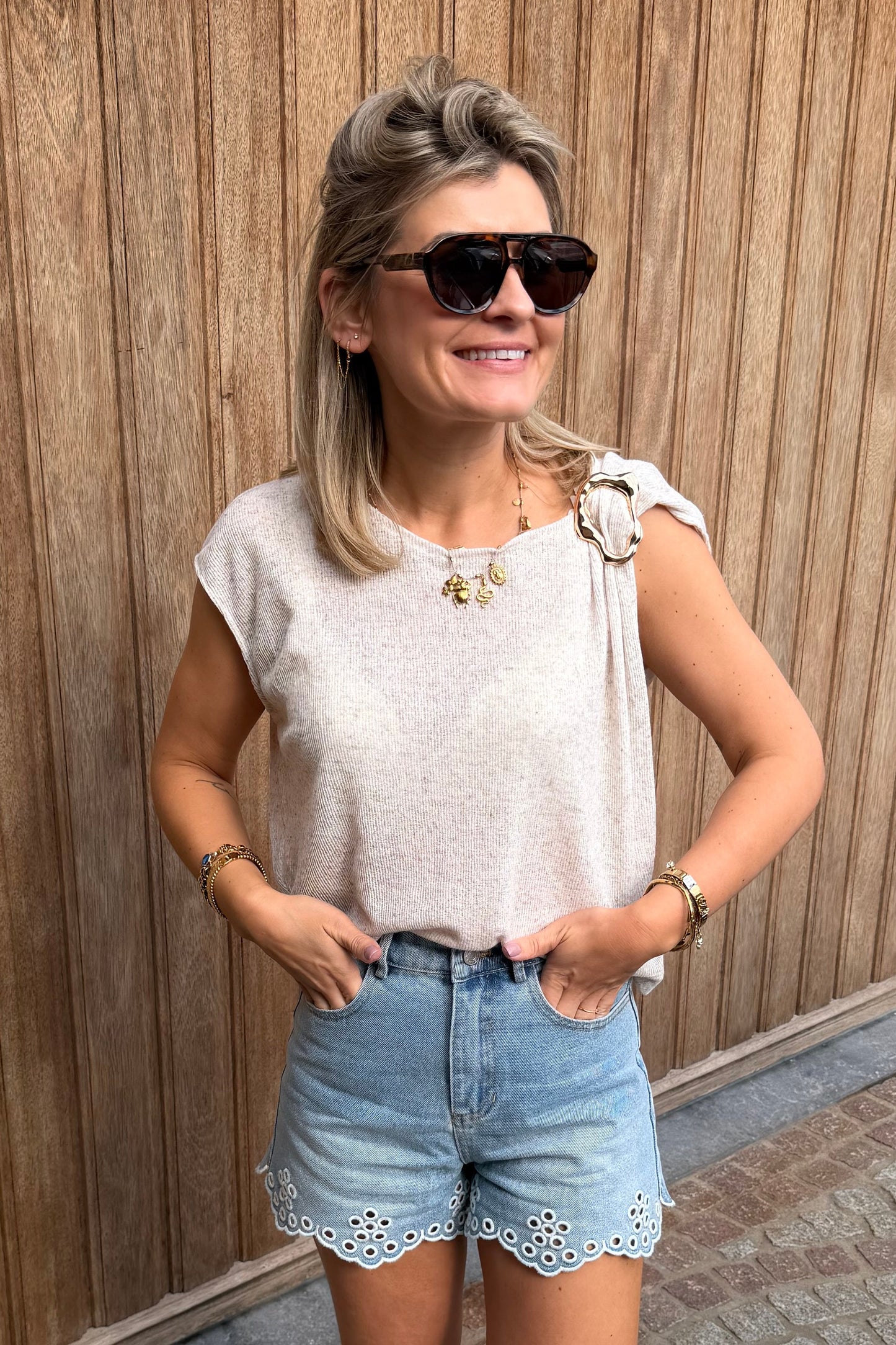 Amandine Top Taupe