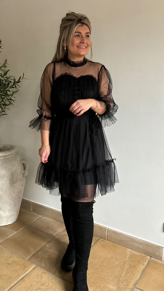 Black tule dress