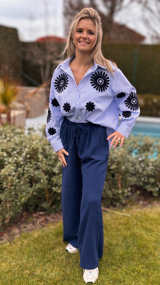 Oversized shirt marine
