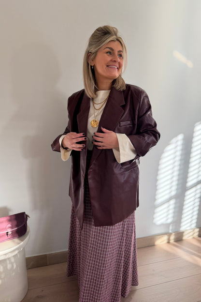 Burgundy leatherlook blazer
