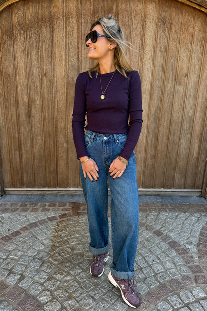 Cara longsleeve (plum)