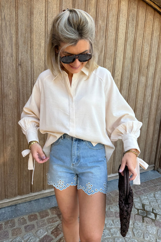 Linen Sand Blouse
