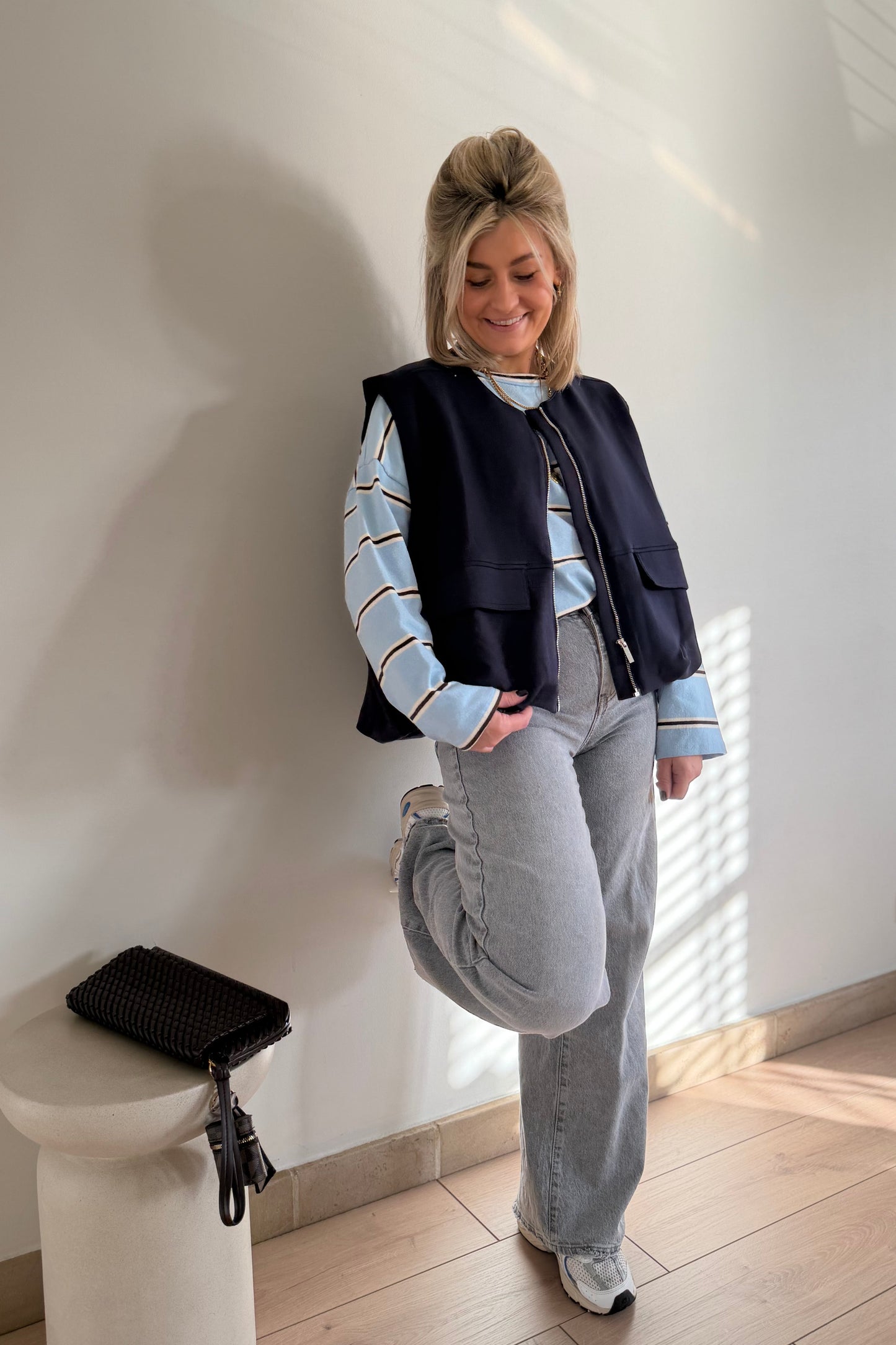 Navy Zip cardigan