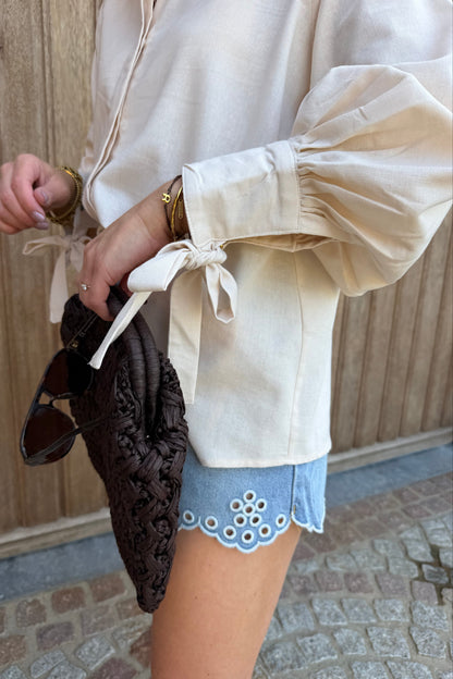 Linen Sand Blouse