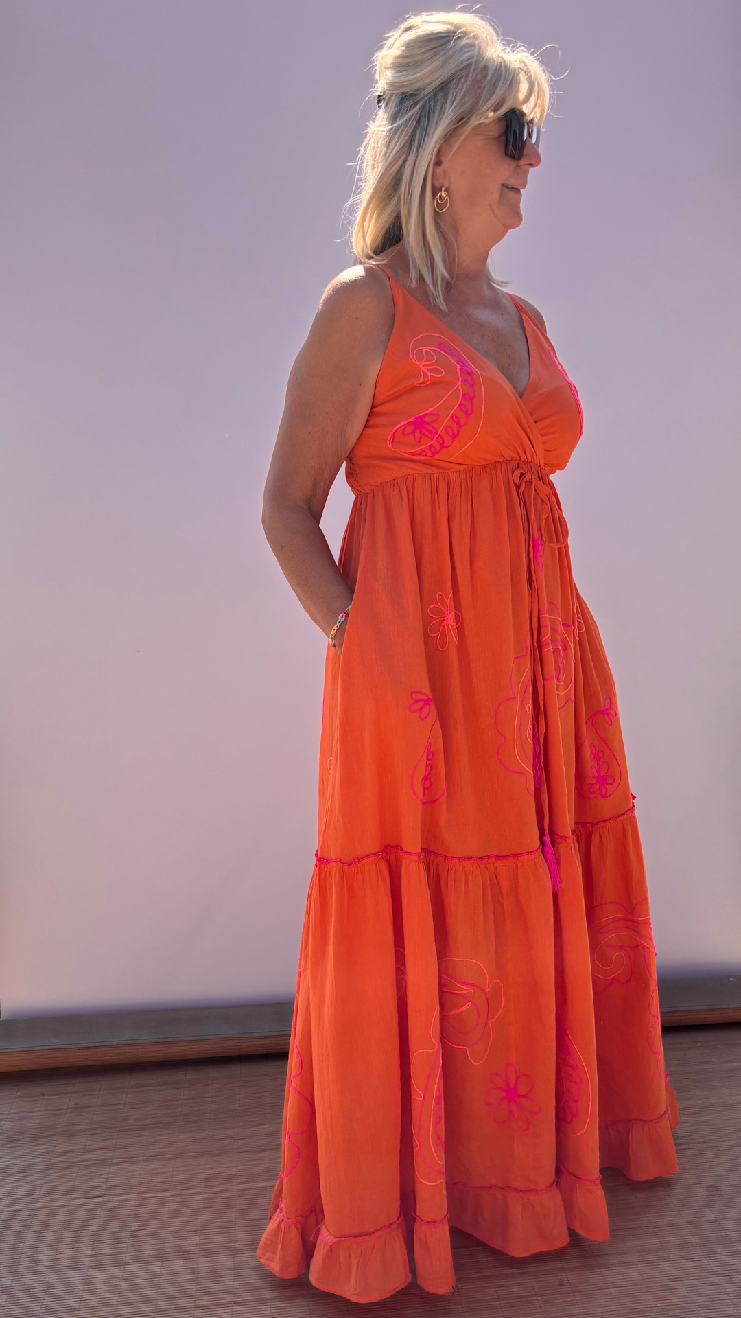 Viva Coral Maxi Dress
