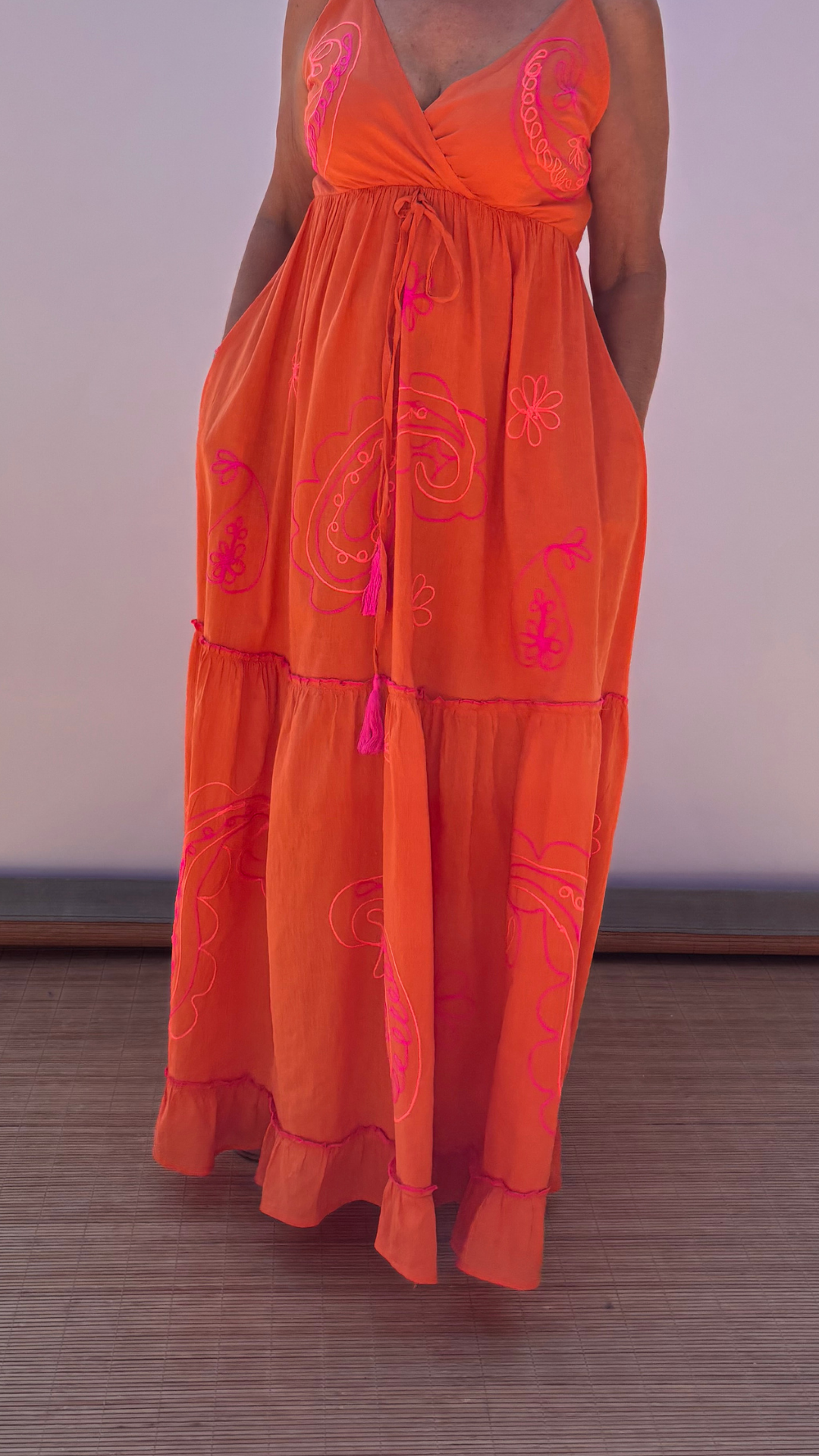Viva Coral Maxi Dress