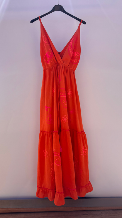 Viva Coral Maxi Dress