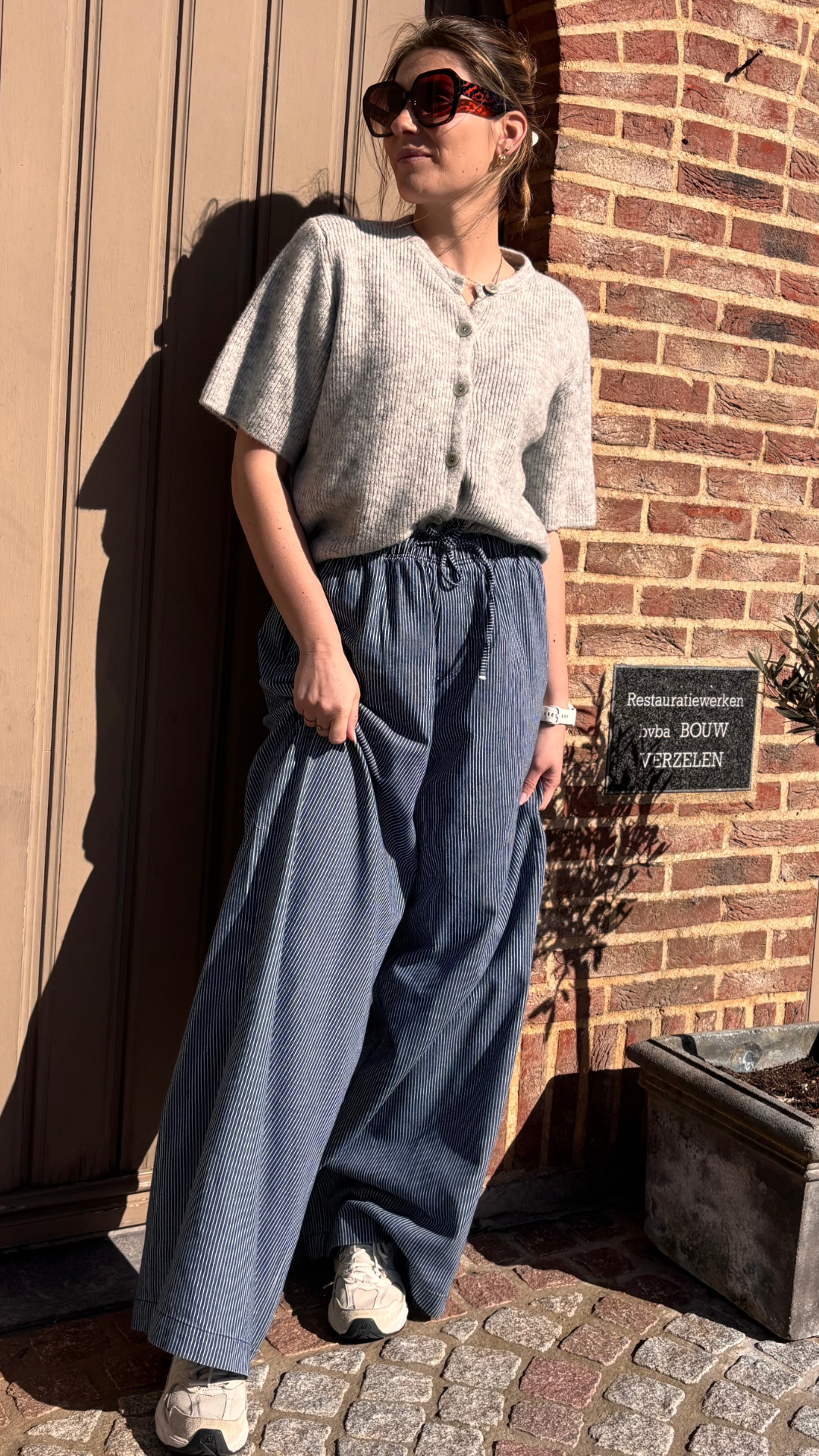 Wide striped pants