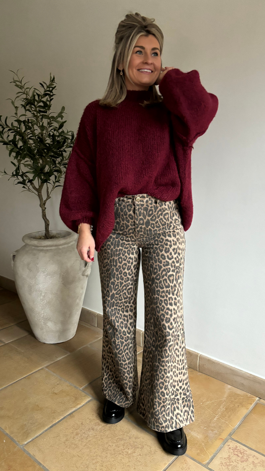 Leopard jeans
