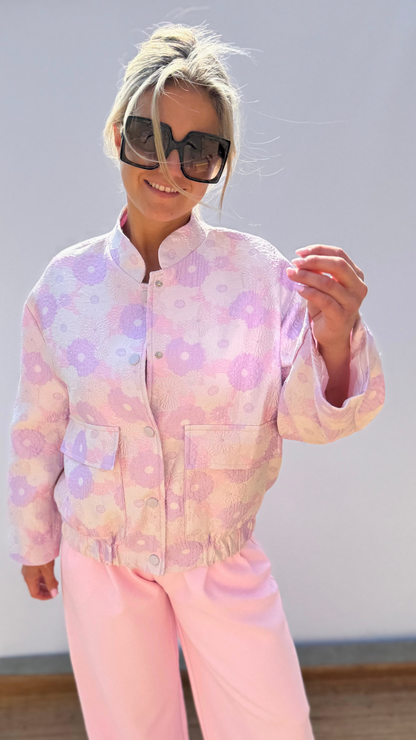 Blush Bloom bomber