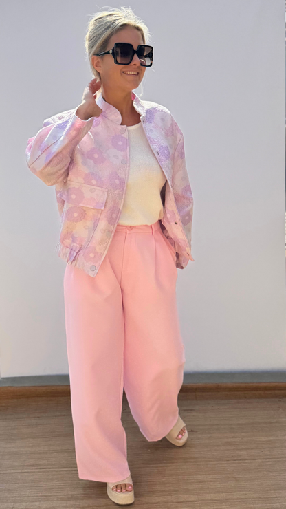 Blush Bloom bomber