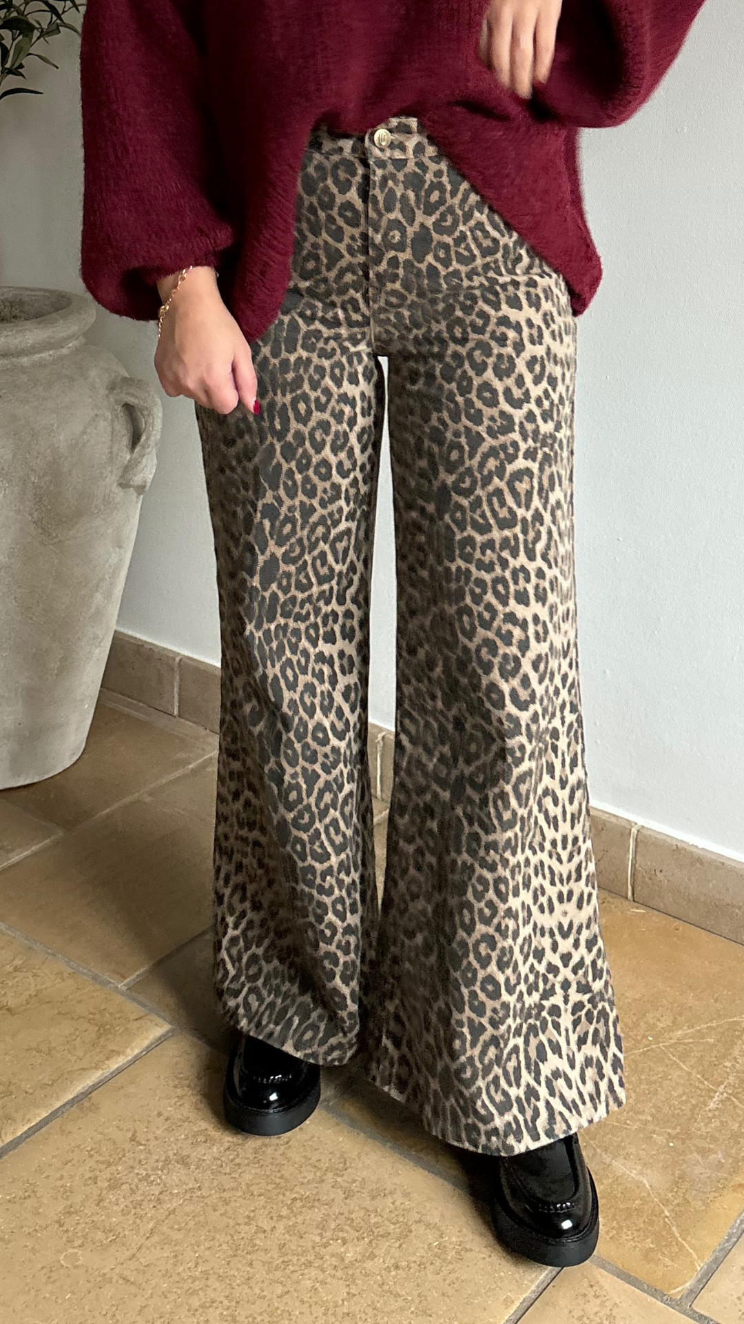 Leopard jeans