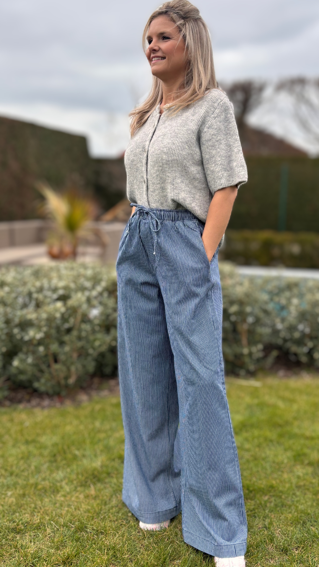 Wide striped pants