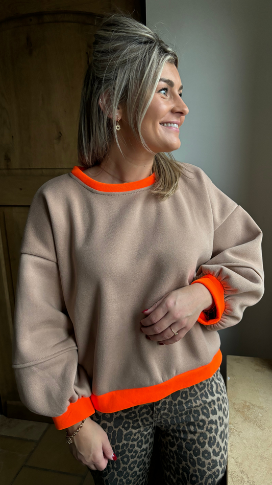 Neon sweater beige