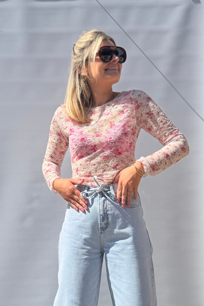 Ivar lace top Wit