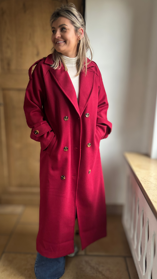 Red long coat