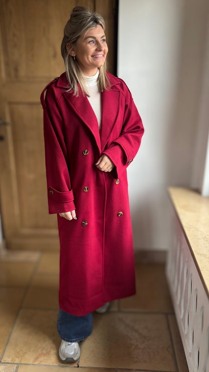 Red long coat