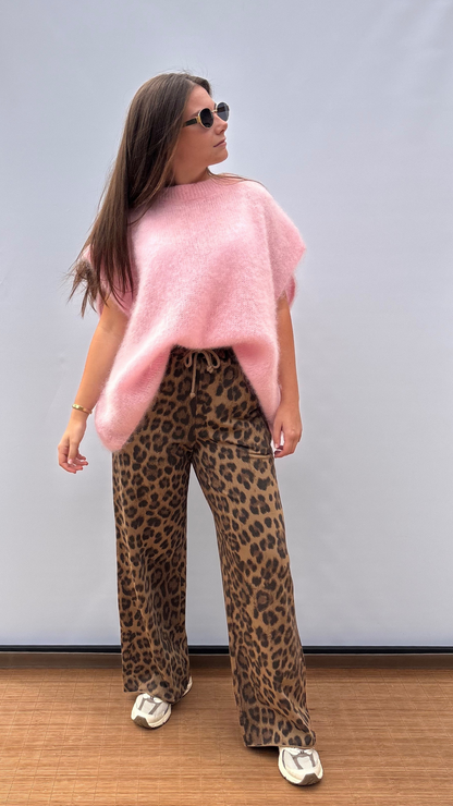 Dusty pink mohair