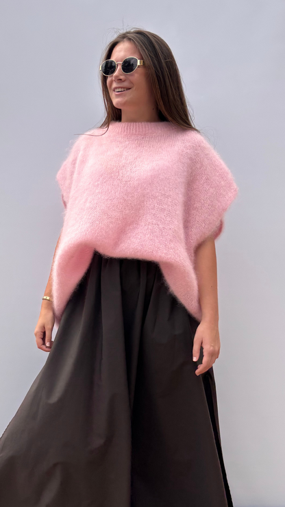 Dusty pink mohair