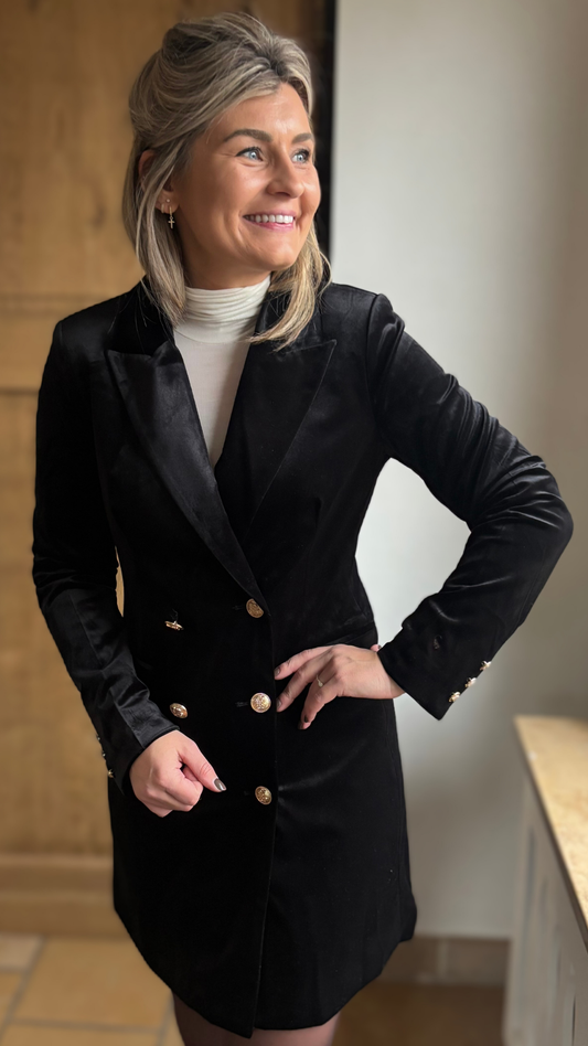 Velvet blazer dress