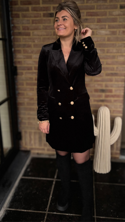 Velvet blazer dress