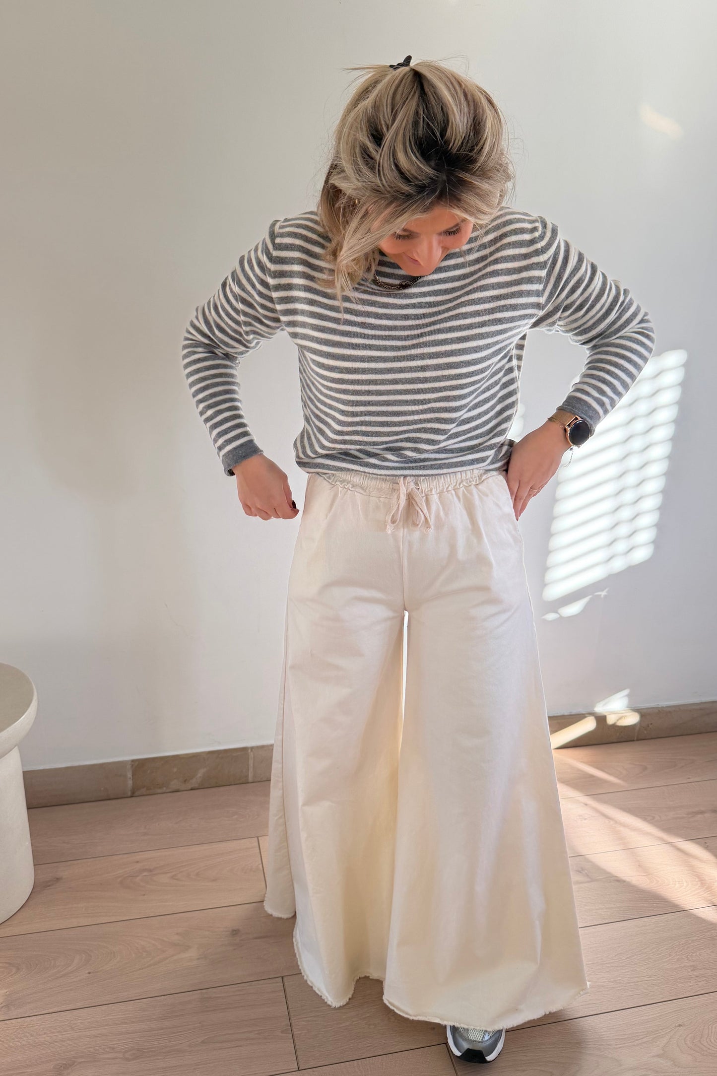 Lou Knit grijs-off white