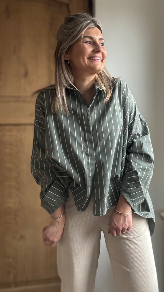 Kaki striped shirt