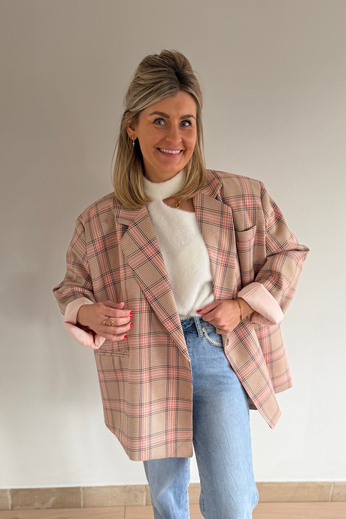 Jasmin Blazer beige-roze