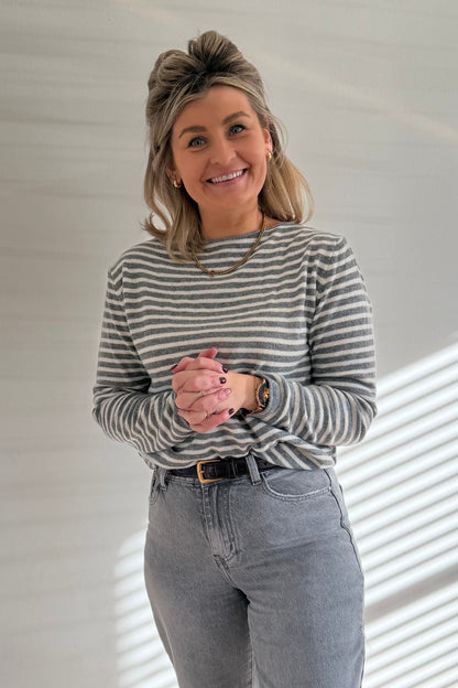 Lou Knit grijs-off white