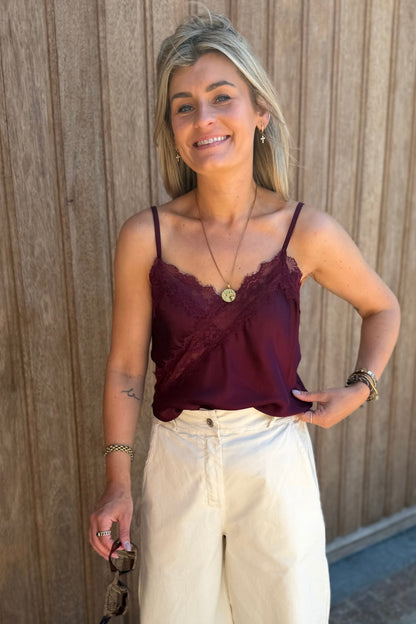 Lizette Top bordeaux