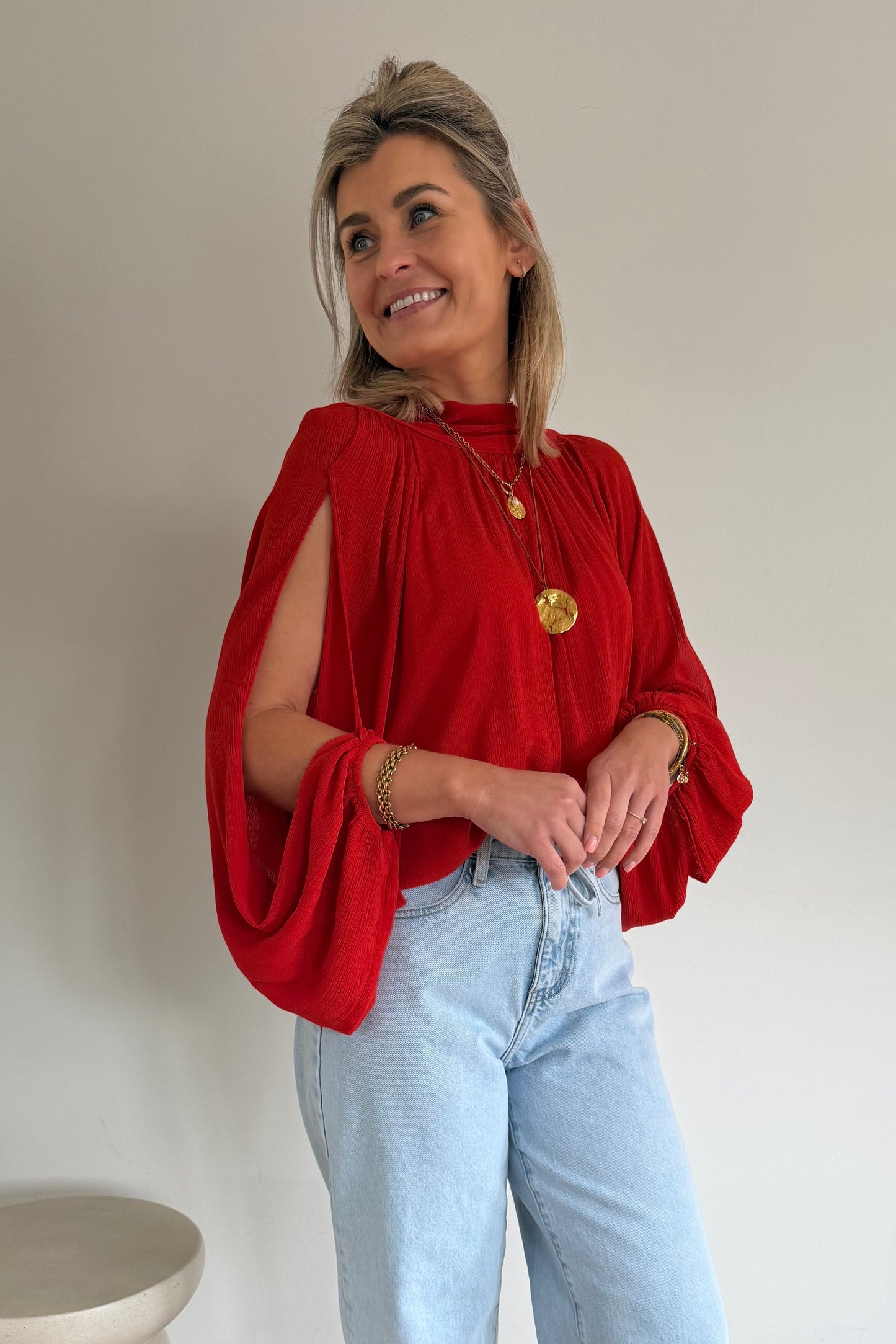 Clarisse blouse Butter Red
