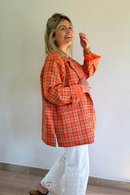 Jasmin Blazer oranje-ecru