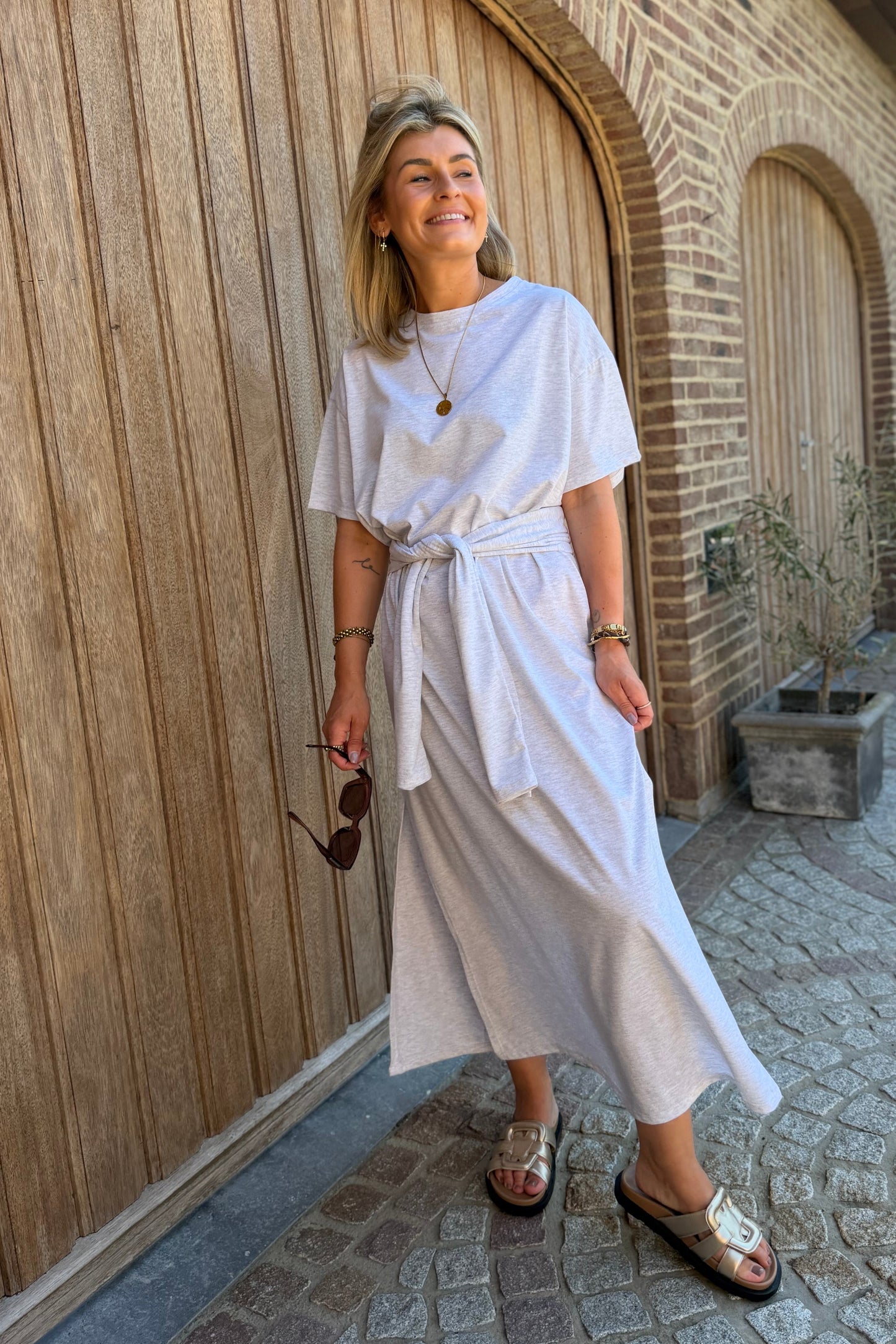Izzy dress lichtgrijs