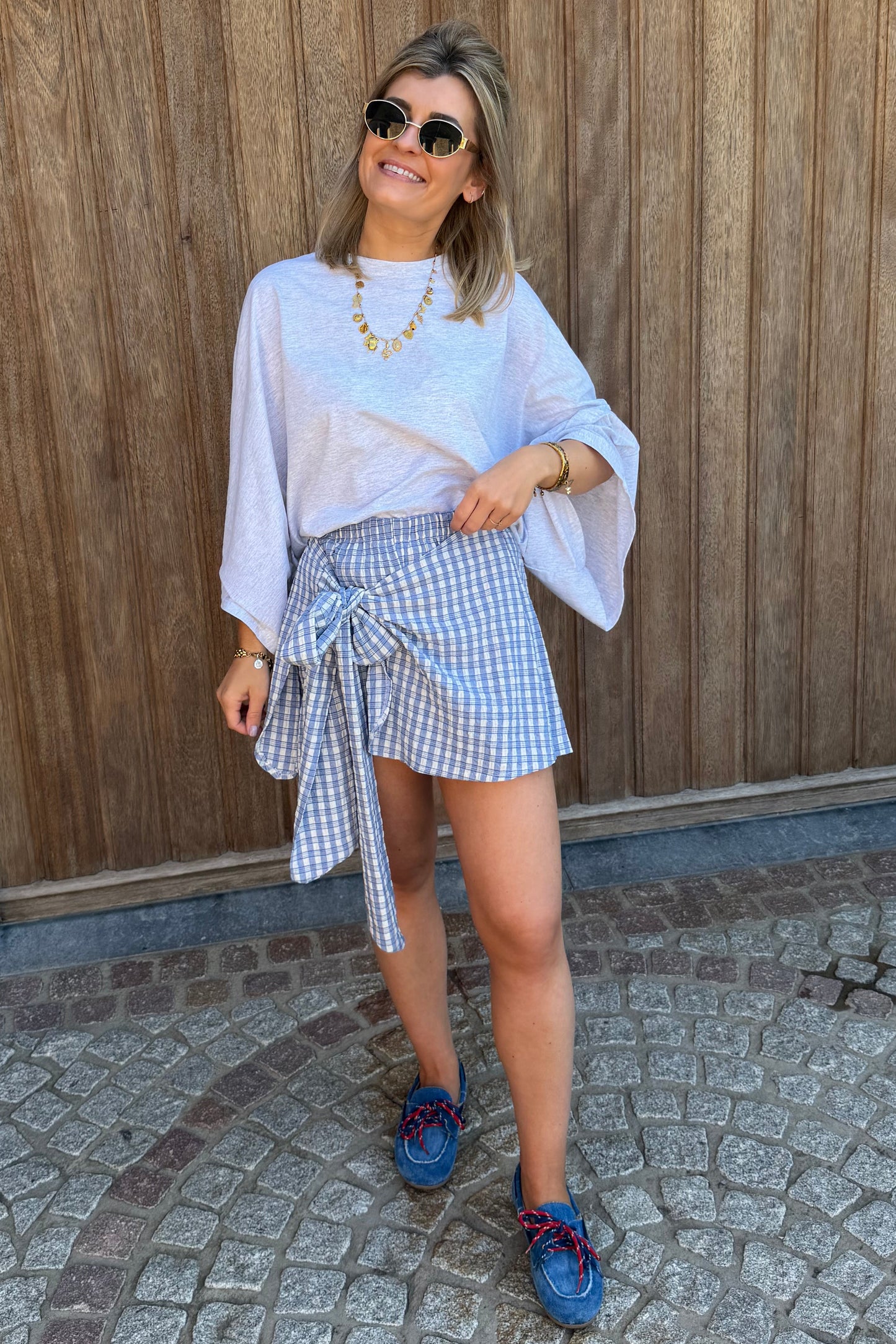 Louise Skort blauw
