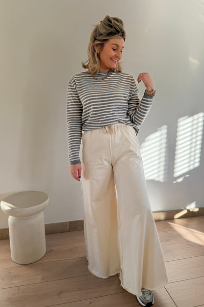 Lou Knit grijs-off white