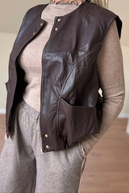 Rebel vest (Donkerbruin)