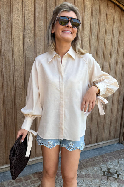 Linen Sand Blouse