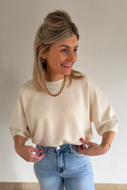 Elara Tee beige