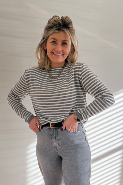 Lou Knit grijs-off white