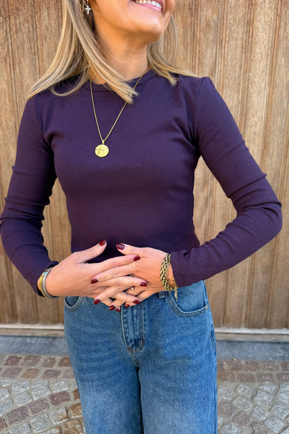 Cara longsleeve (plum)