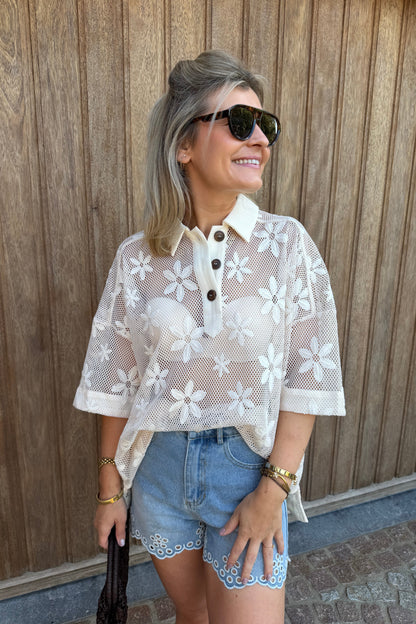 Louvelle polo blouse