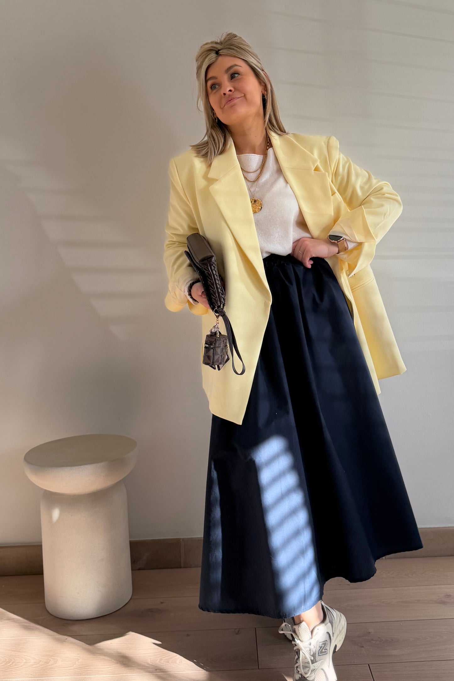 Buttercream oversized blazer