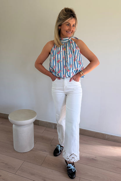 Lovely top jeans blue