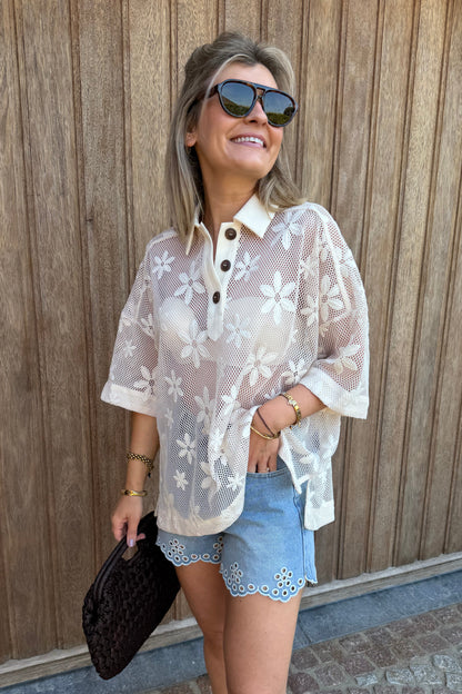 Louvelle polo blouse