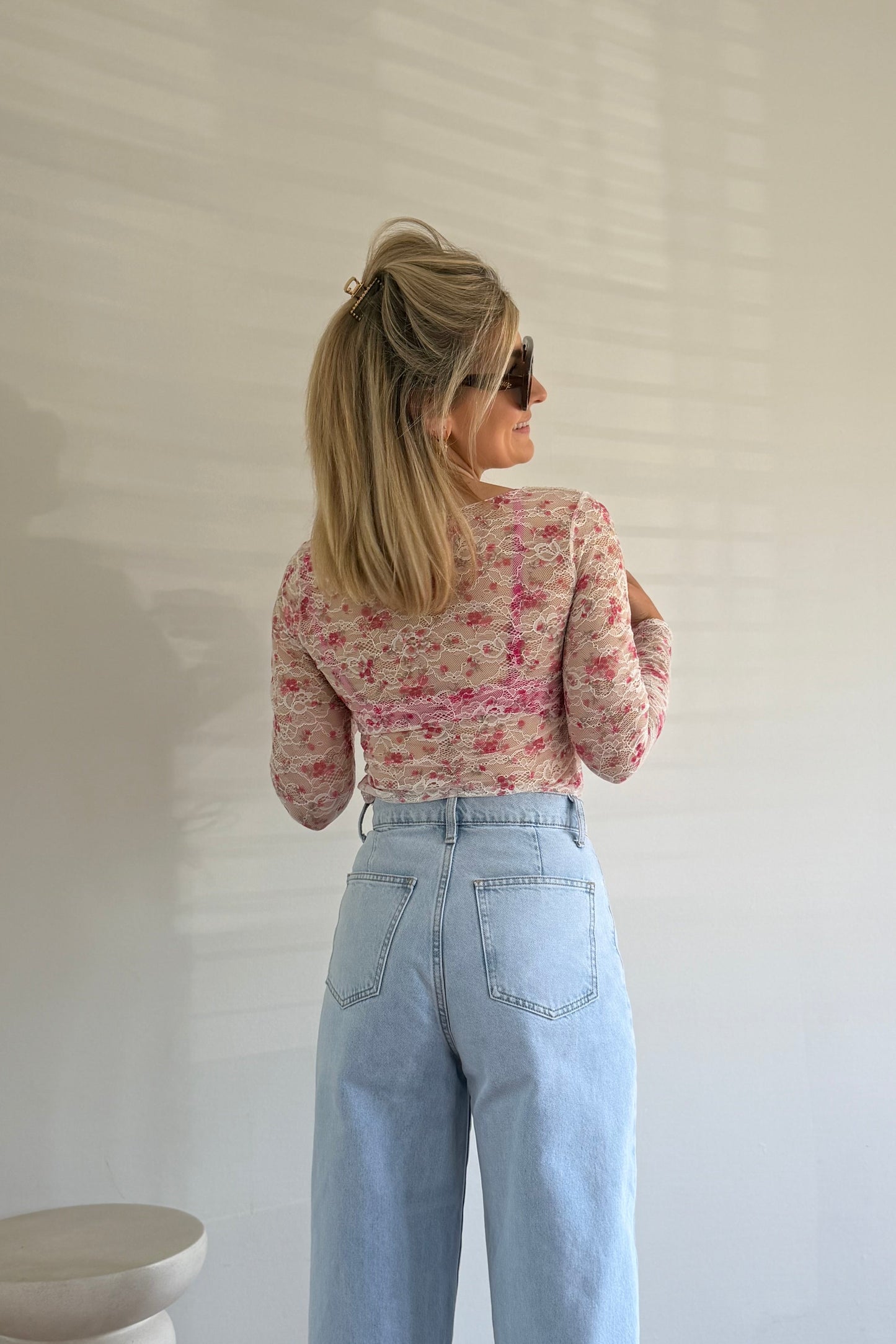 Ivar lace top Wit