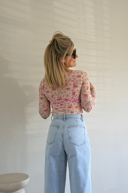 Ivar lace top Wit